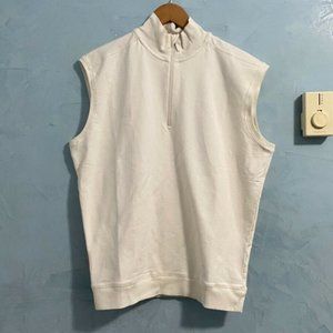 Horn Legend White Sleevless Full Zip Jacket‎